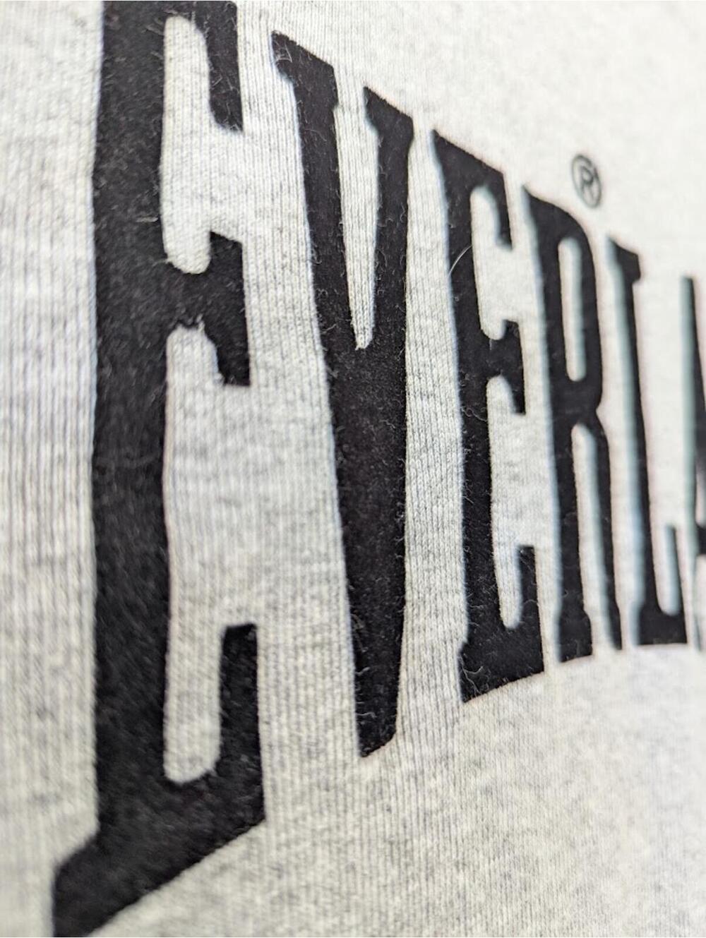 Vintage Everlast Shirt Mens L Gray V-Neck Long Sleeve Flock Graphic Tee 26x27.5 - Picture 3 of 6